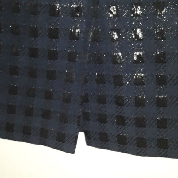 Banana Republic Black Checked Pattern pencil Skirt 8 - Picture 4 of 5